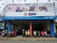 Mặt dựng Alu cửa hàng xe máy SYM